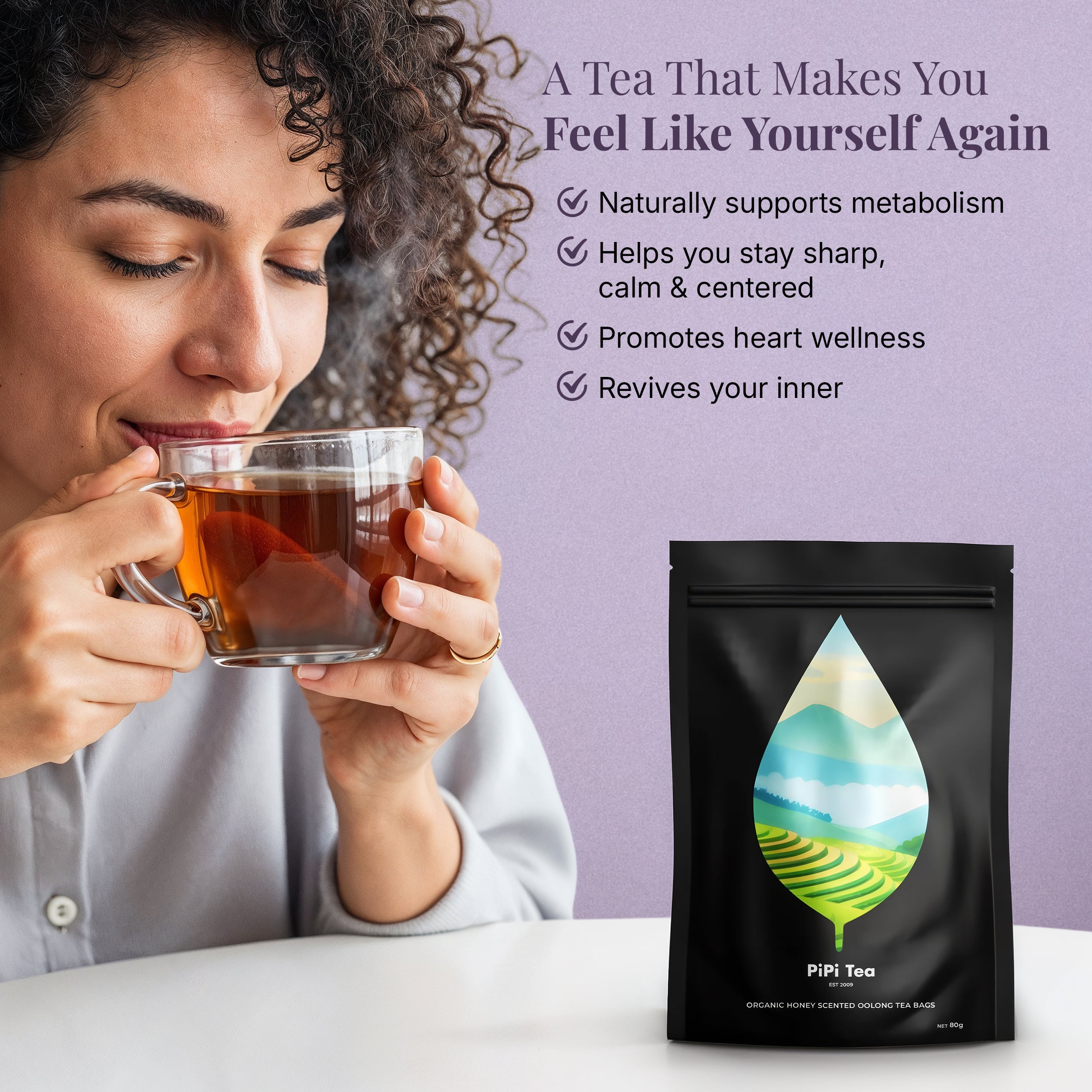 Organic Honey Scented Oolong Tea Bags